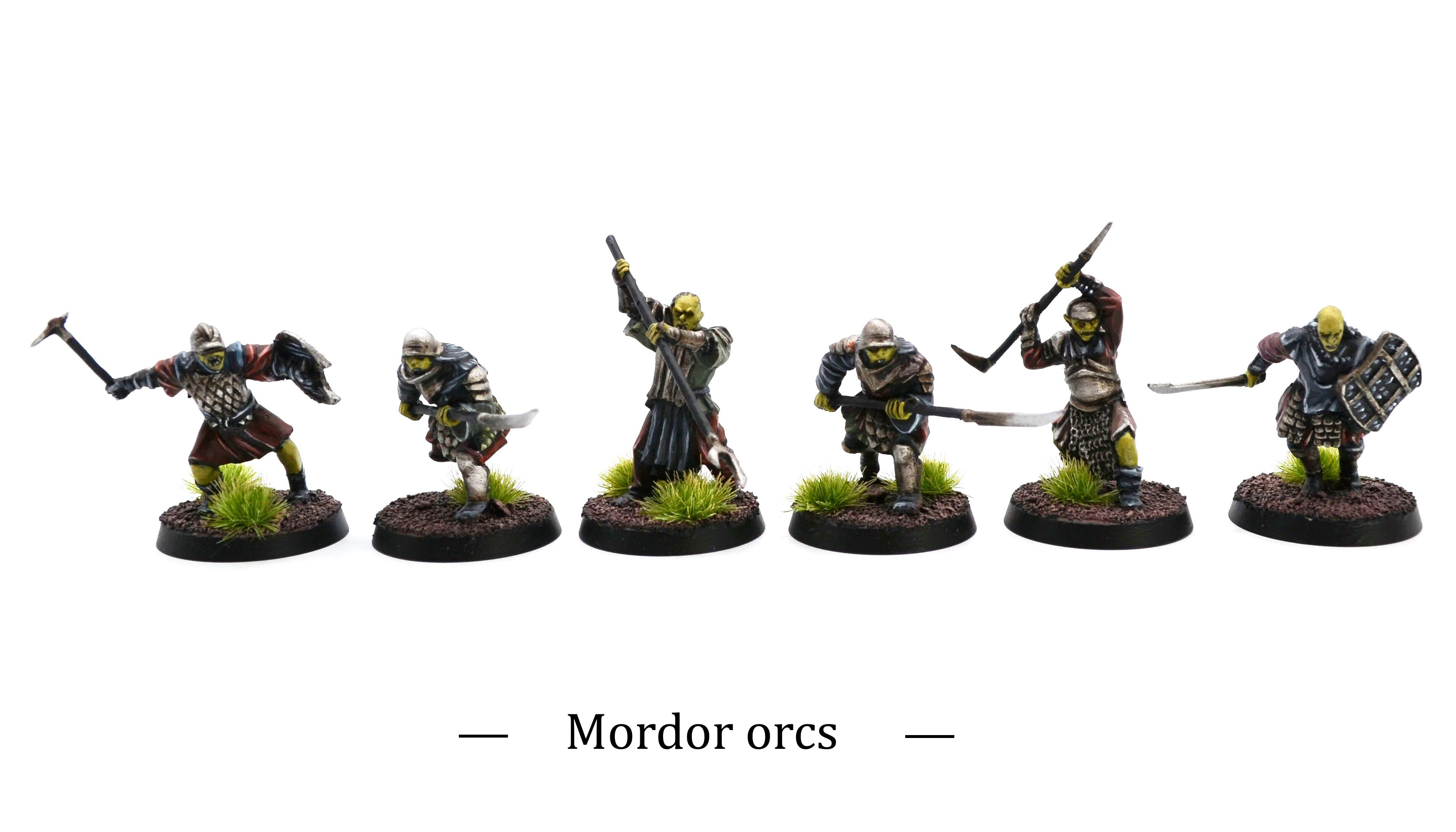 Middle-earth, Lord of the Rings, The Hobbit, The War of the Rohirrim Hobbit Mordor Orcs miniatures painted by commission painter.